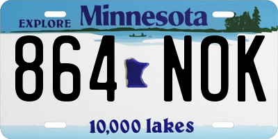 MN license plate 864NOK