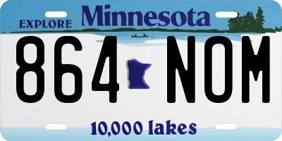 MN license plate 864NOM