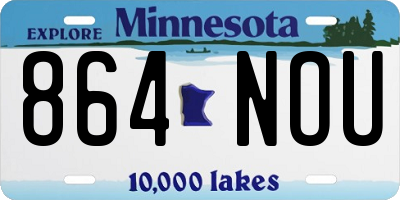 MN license plate 864NOU