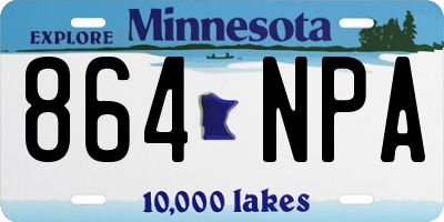 MN license plate 864NPA