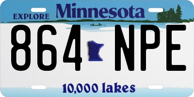 MN license plate 864NPE