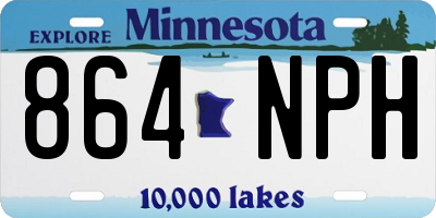 MN license plate 864NPH