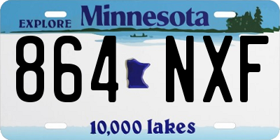 MN license plate 864NXF