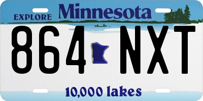 MN license plate 864NXT