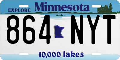 MN license plate 864NYT