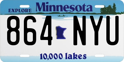 MN license plate 864NYU