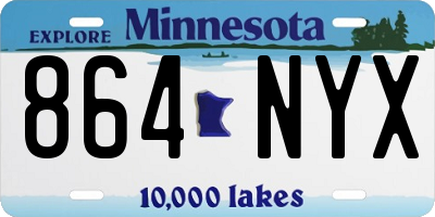MN license plate 864NYX