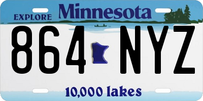 MN license plate 864NYZ