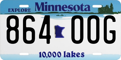 MN license plate 864OOG