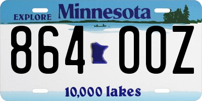 MN license plate 864OOZ