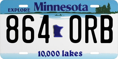 MN license plate 864ORB