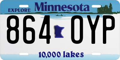 MN license plate 864OYP