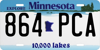 MN license plate 864PCA