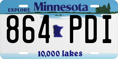 MN license plate 864PDI