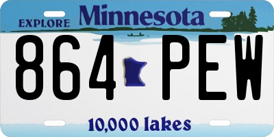 MN license plate 864PEW
