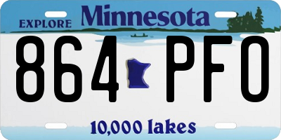 MN license plate 864PFO