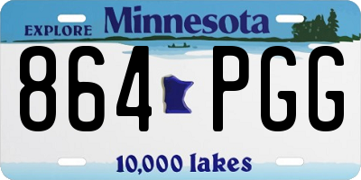 MN license plate 864PGG
