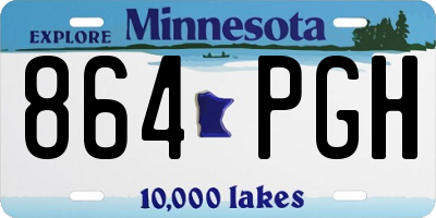 MN license plate 864PGH