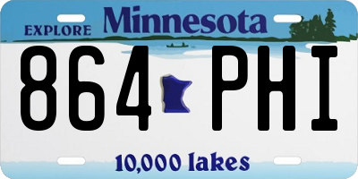 MN license plate 864PHI