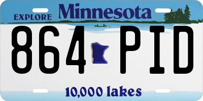 MN license plate 864PID