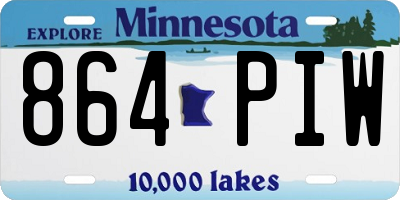 MN license plate 864PIW