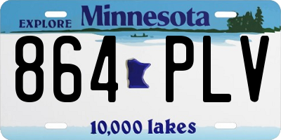 MN license plate 864PLV