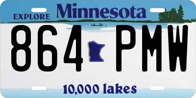 MN license plate 864PMW