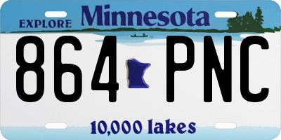MN license plate 864PNC