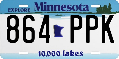 MN license plate 864PPK
