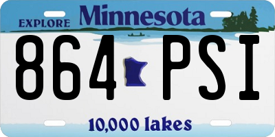 MN license plate 864PSI