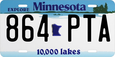 MN license plate 864PTA
