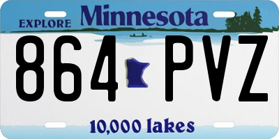 MN license plate 864PVZ