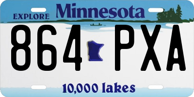 MN license plate 864PXA