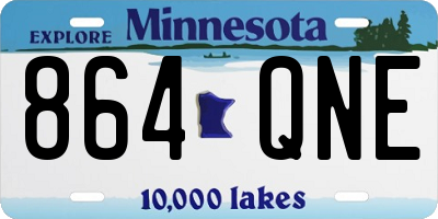 MN license plate 864QNE