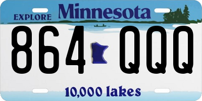 MN license plate 864QQQ