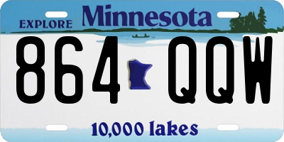 MN license plate 864QQW