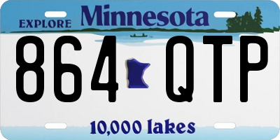 MN license plate 864QTP