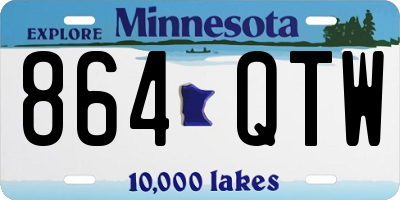 MN license plate 864QTW