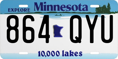 MN license plate 864QYU