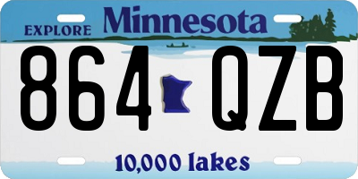 MN license plate 864QZB