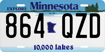MN license plate 864QZD