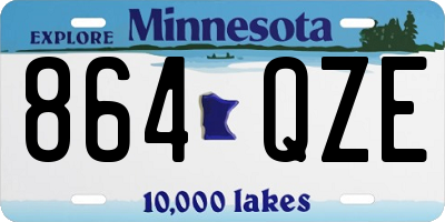 MN license plate 864QZE