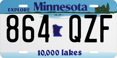 MN license plate 864QZF