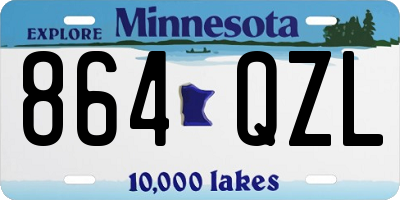 MN license plate 864QZL