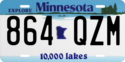 MN license plate 864QZM