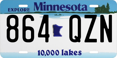 MN license plate 864QZN