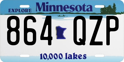 MN license plate 864QZP