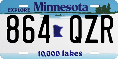 MN license plate 864QZR