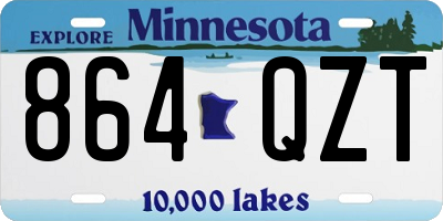MN license plate 864QZT