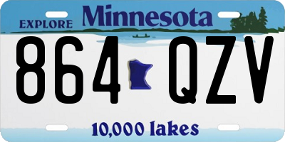 MN license plate 864QZV